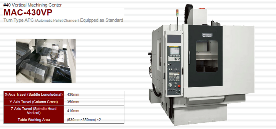 TAKISAWA MACHINE TOOL CO.,LTD.   Products   Machining Center   MAC-Y520